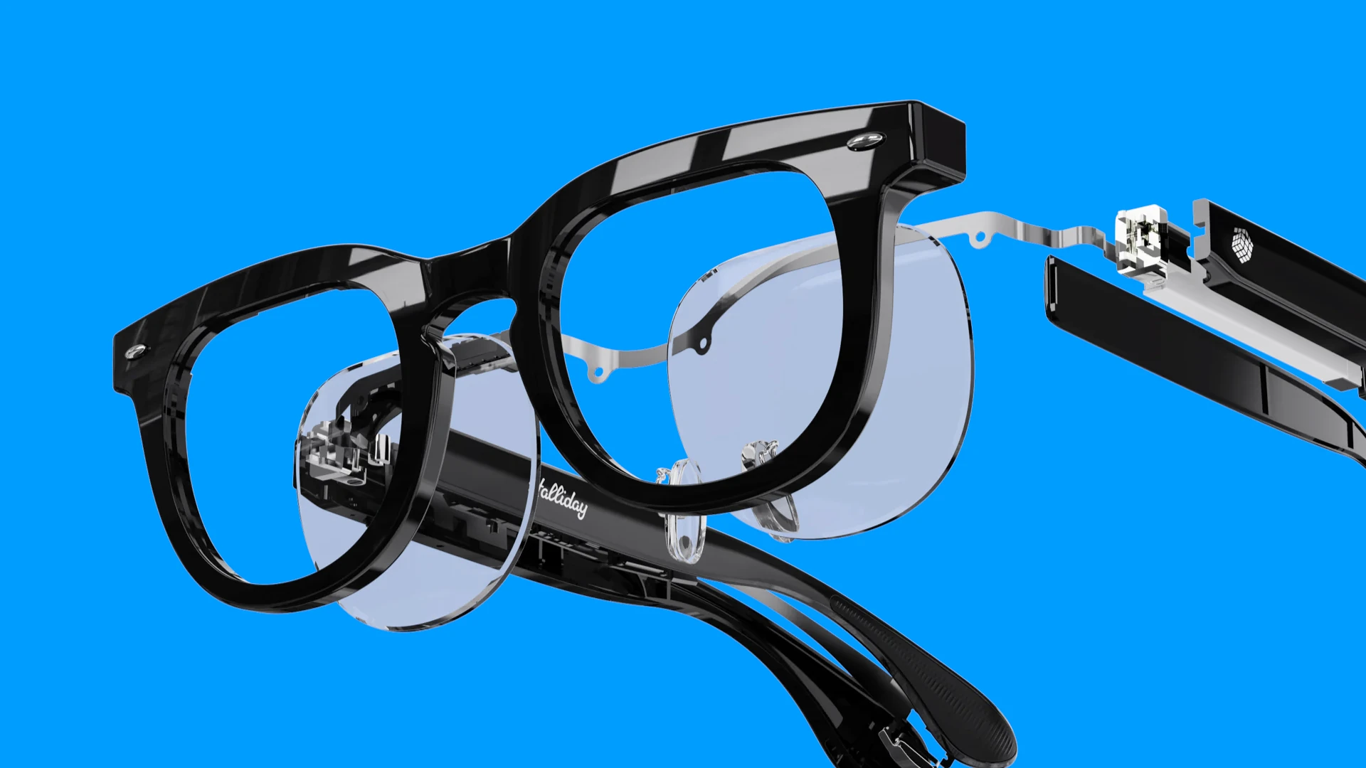 Halliday发行了带有“隐形”展示的革命性智能眼镜