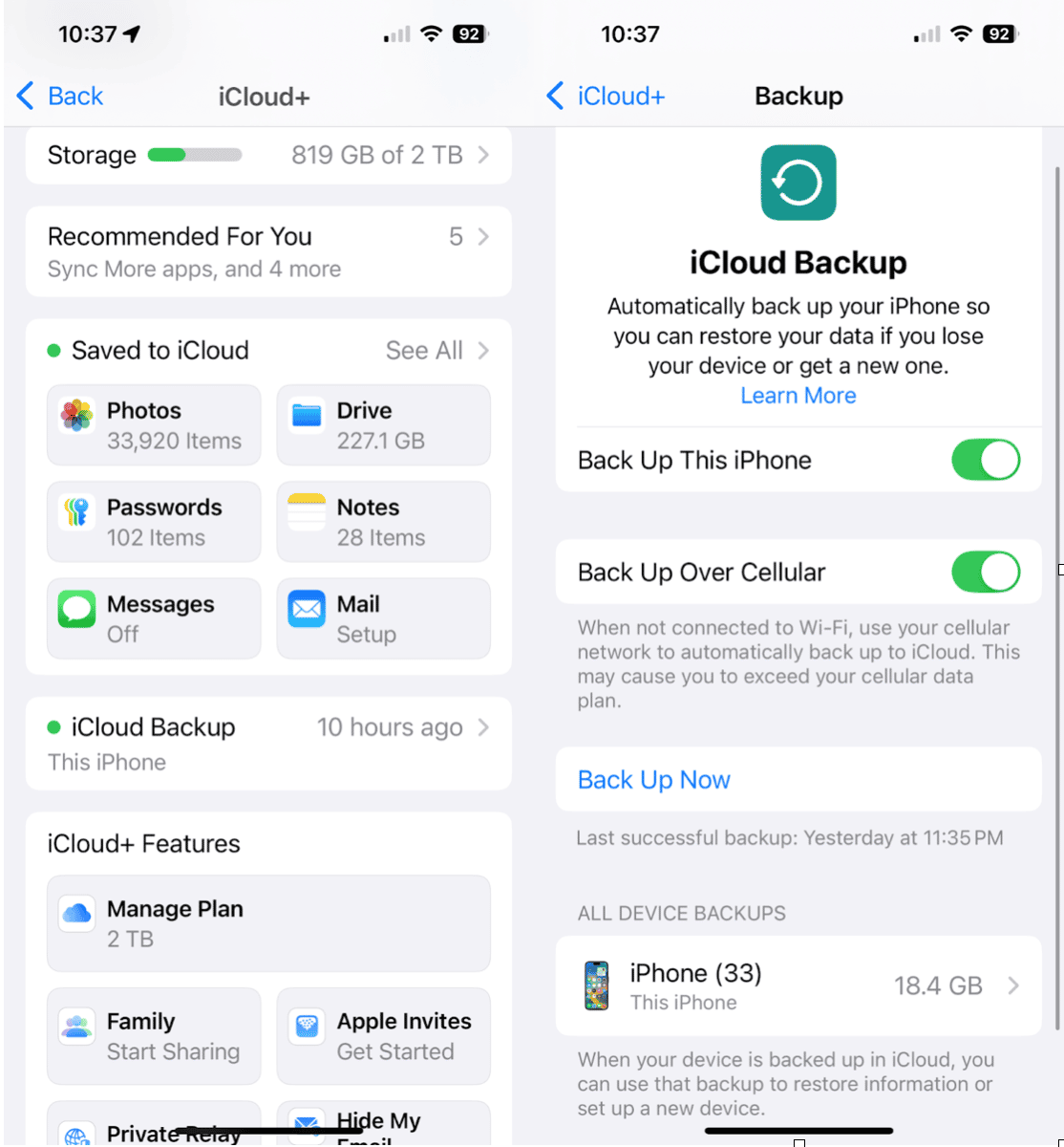 iCloud存储与iPhone存储：有什么区别