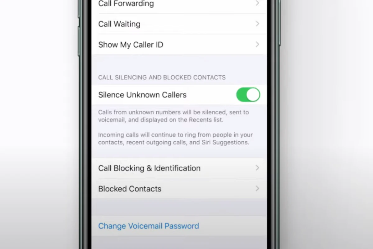 如何在iPhone上沉默未知的呼叫者