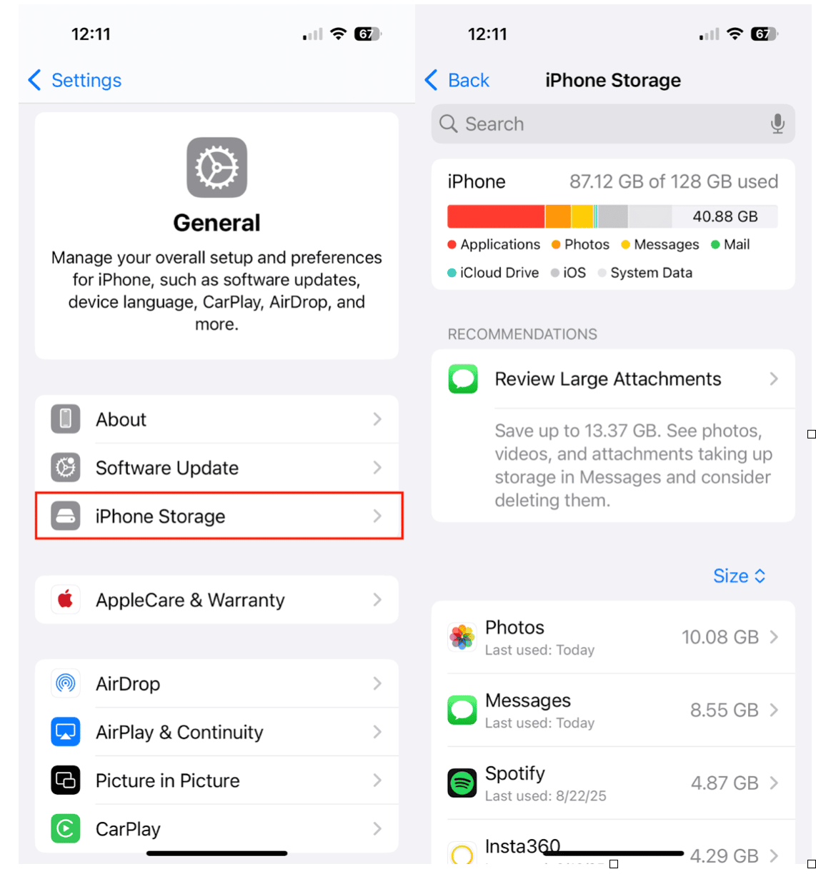 如何清除iPhone上的存储空间
