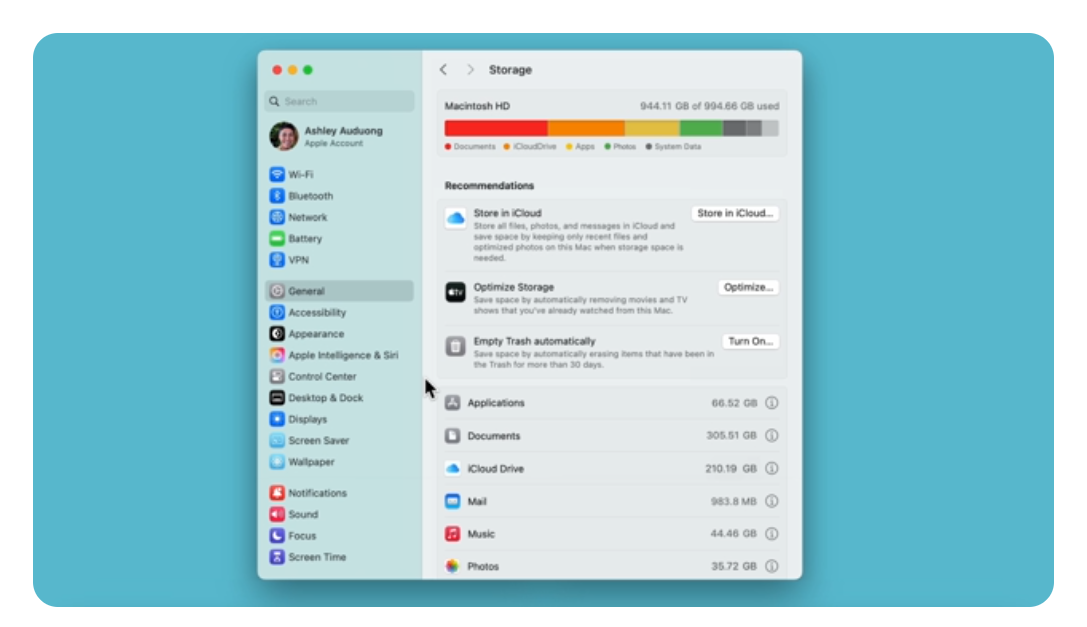 如何检查 MacBook Pro 存储空间