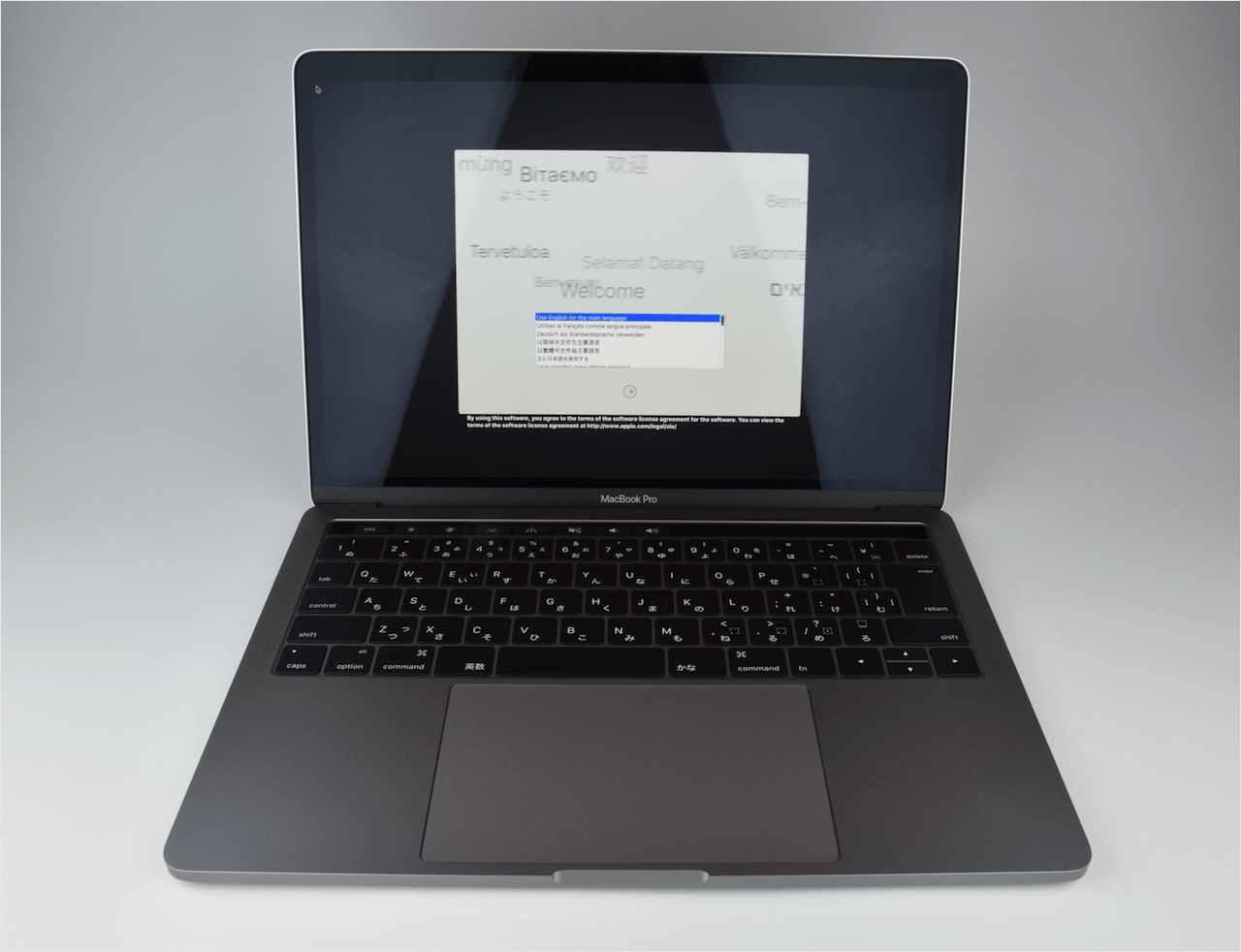 MacBook Pro的初始設置（配備觸摸欄的型號）