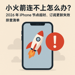 小火箭连不上怎么办？2026 年 iPhone 节点超时、订阅更新失败排查清单